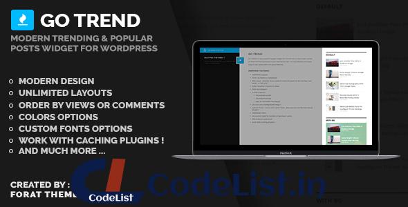 Go trend v1.4 – WordPress popular posts widget