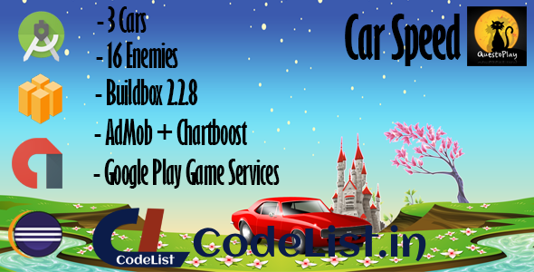 Car Speed Game | Android – Buildbox Included – Eclipse Project – Easy Reskin – Multiple characters