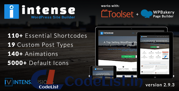 Intense v2.9.3 – Shortcodes and Site Builder for WordPress