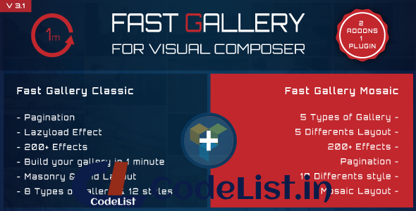 Fast Gallery for Visual Composer v3.1 – WordPress Plugin