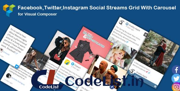 Visual Composer – Social Streams With Carousel v1.9