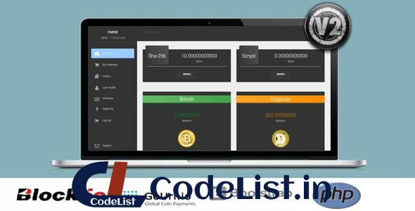Bitcoin, Dogecoin Cloud Mining – Php Script