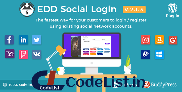 Easy Digital Downloads – Social Login v2.1.3