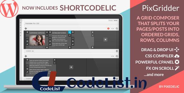 PixGridder Pro v3.3.5 – Page Grid Composer for WordPress