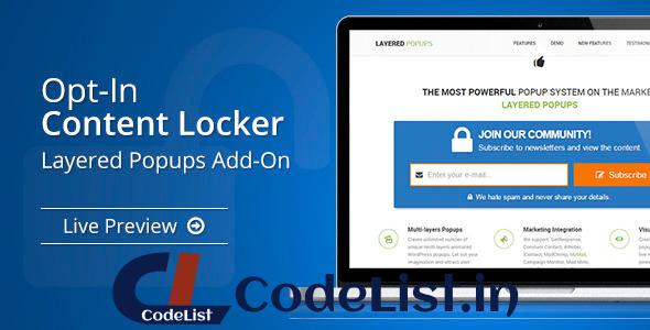 Opt-In Content Locker v1.31 – Layered Popups Add-On