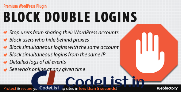 Block Double Logins v1.1 – Protect Your Membership Site