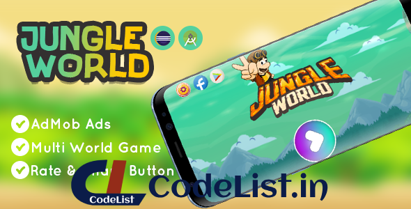 Jungle World Game – Eclipse & Android Studio – AdMob Ads