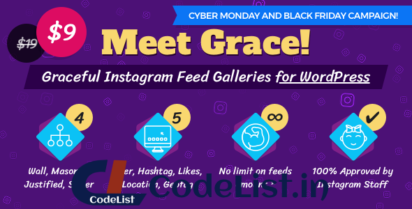 Instagram Feed Gallery – Grace for WordPress v1.1.3