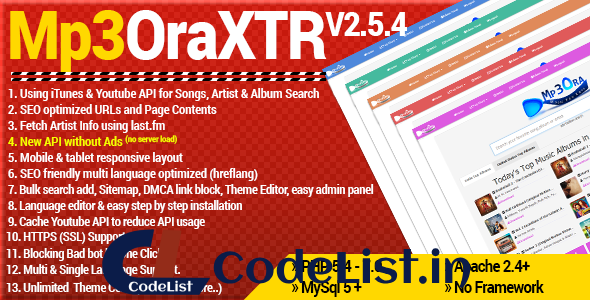 Mp3OraXtr v2.5.4 – PHP Mp3 Search Engine