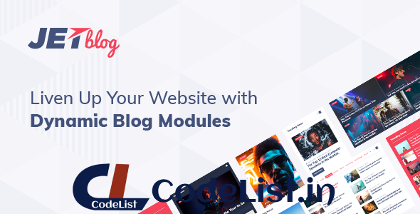 JetBlog v2.3.8 – Blogging Package for Elementor Page Builder