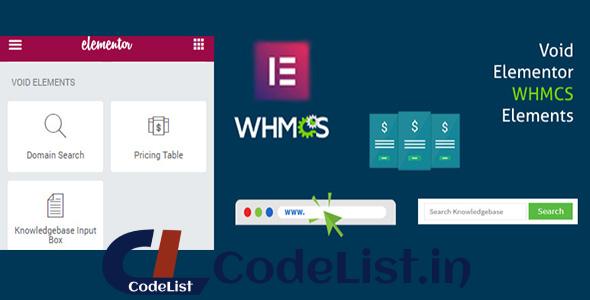 Elementor WHMCS Elements Pro For Elementor Builder v3.1