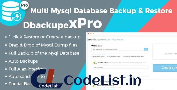 Professional Mysql Database Backup & Restore Script – DbackupeX Pro