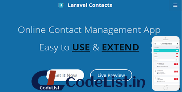 Laravel Contact – Online Contact Management App