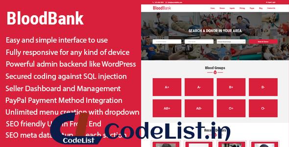 BloodBank – Blood Donor Directory CMS with PayPal Integration