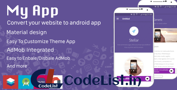 Website to Android App – Material Design