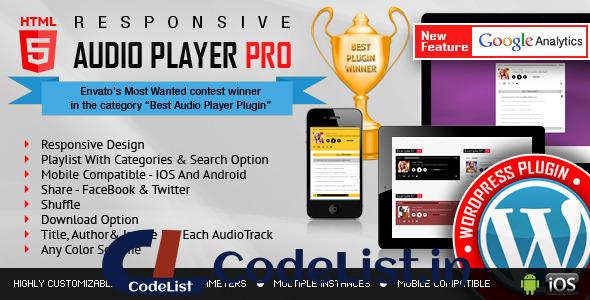 Responsive HTML5 Audio Player PRO v3.5.7