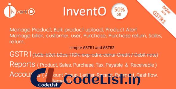 InventO v3.3 – Accounting | Billing | Inventory (GST Compliance with GSTR1 & GSTR2 Integrated)