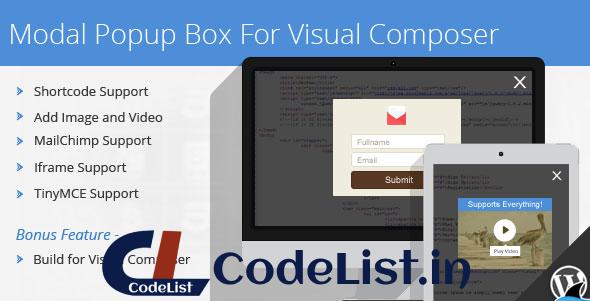 Modal Popup Box For Visual Composer v1.4.8