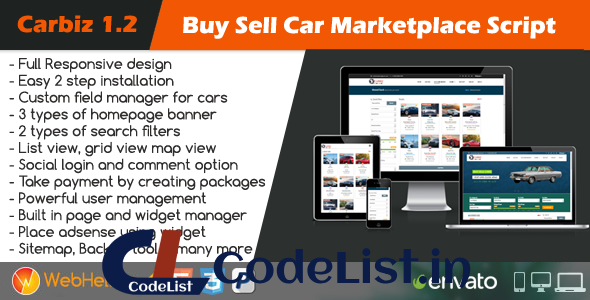 Carbiz v1.2 – Buy Sell Car Marketplace Script