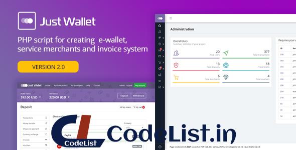 Just Wallet v2.0.4 – Online Payment Gateway