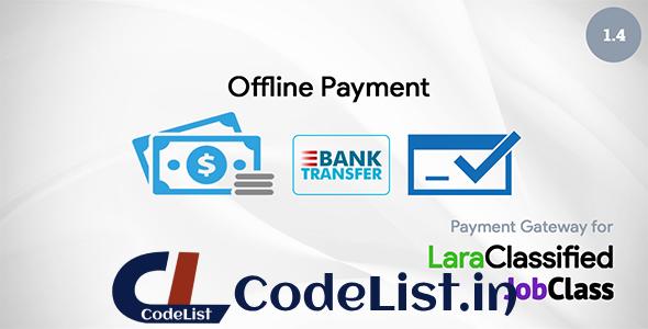 Offline Payment Plugin for LaraClassified and JobClass v3.0