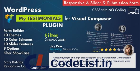 Testimonials Showcase v4.0 – for Visual Composer Plugin