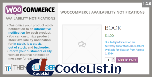 WooCommerce Availability Notifications v1.4.2