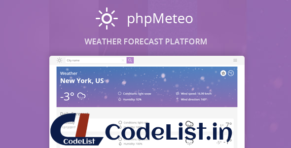 phpMeteo v2.0 – Weather Forecast Platform