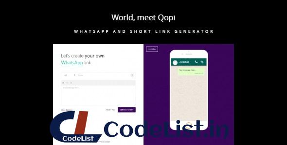 Qopi v2.1.0 – WhatsApp and Short Link Generator