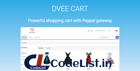 Dvee Cart – E-commerce with Paypal