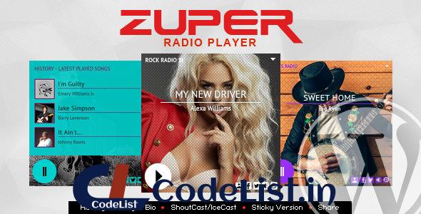 Zuper v3.4 – Shoutcast and Icecast Radio Player With History