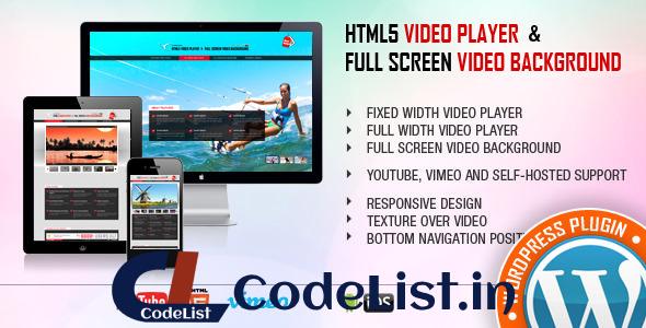 Video Player & FullScreen Video Background v1.8.5 – WP Plugin