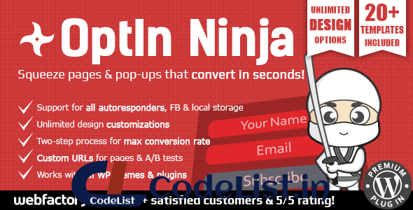 OptIn Ninja v2.22 – Ultimate Squeeze Page Generator