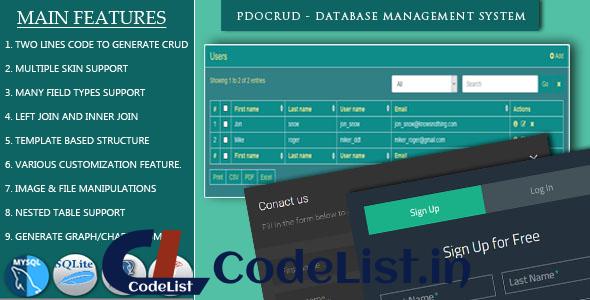 PDO Crud v4.8 – Advanced PHP CRUD application (Form Builder & Database Management) – nulled