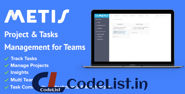 Metis v1.1.2 – Team Collaboration and Project Management Platform