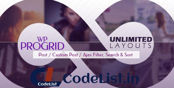 Pro Grid v2.4 – Ajax Post, Custom Post Display + Filter