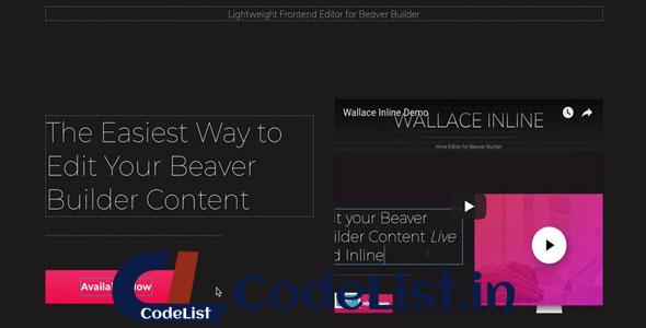 Wallace Inline v1.1.7 – Front-end editor for Beaver Builder