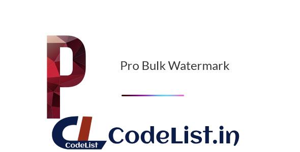 Pro Bulk Watermark Plugin for WordPress v2.0