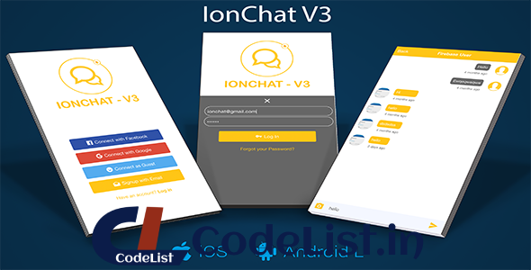 IonChat Firebase v3 Messenger Lite