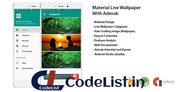 Material Live Wallpaper With Admob and Admin Panel