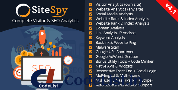 SiteSpy v4.1 – The Most Complete Visitor Analytics & SEO Tools