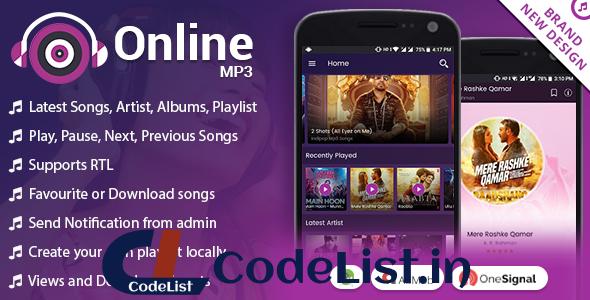 Android Online MP3 with Material Design