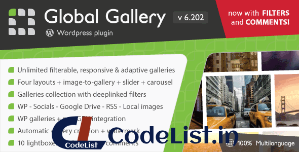 Global Gallery v6.202 – WordPress Responsive Gallery