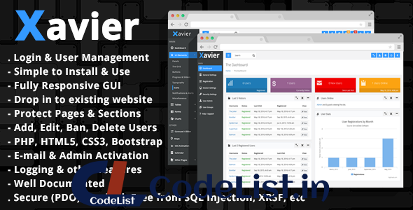 Xavier v3.2 – PHP Login Script & User Management Admin Panel