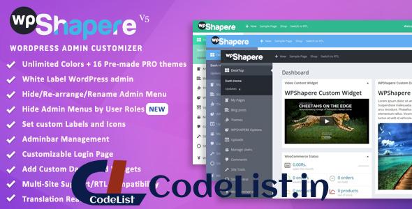 WPShapere v5.0.6 – WordPress Admin Theme