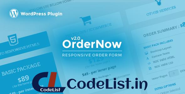 OrderNow v2.0.4 – Responsive PHP Order Form