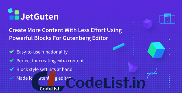 JetGuten v1.0.0 – Blocks Set Addon for Gutenberg Editor