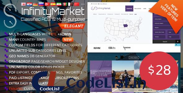 Infinity Market v1.6.4 – Classified Ads Script
