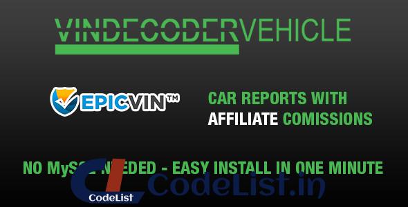 VIN Decoder Vehicle PRO + Epicvin Affiliate