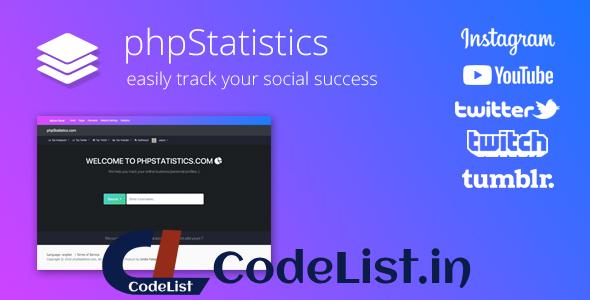 phpStatistics v2.3.1 – Social Tracking Tool for Instagram, Twitter, Twitch & YouTube